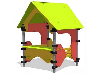 Детский домик 057.72.00 фанера (зеленый)